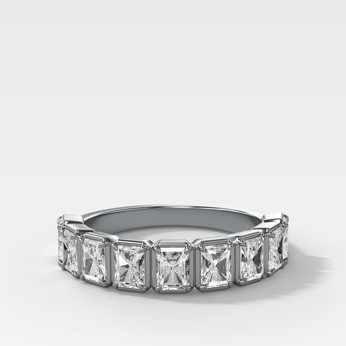 Club Set Wedding Band With North South Radiant Cuts - GOODSTONE