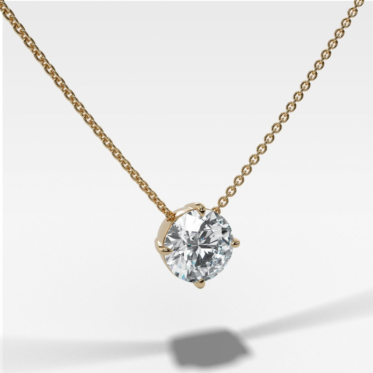Compass Pendant Necklace with Round Cut Diamond - GOODSTONE
