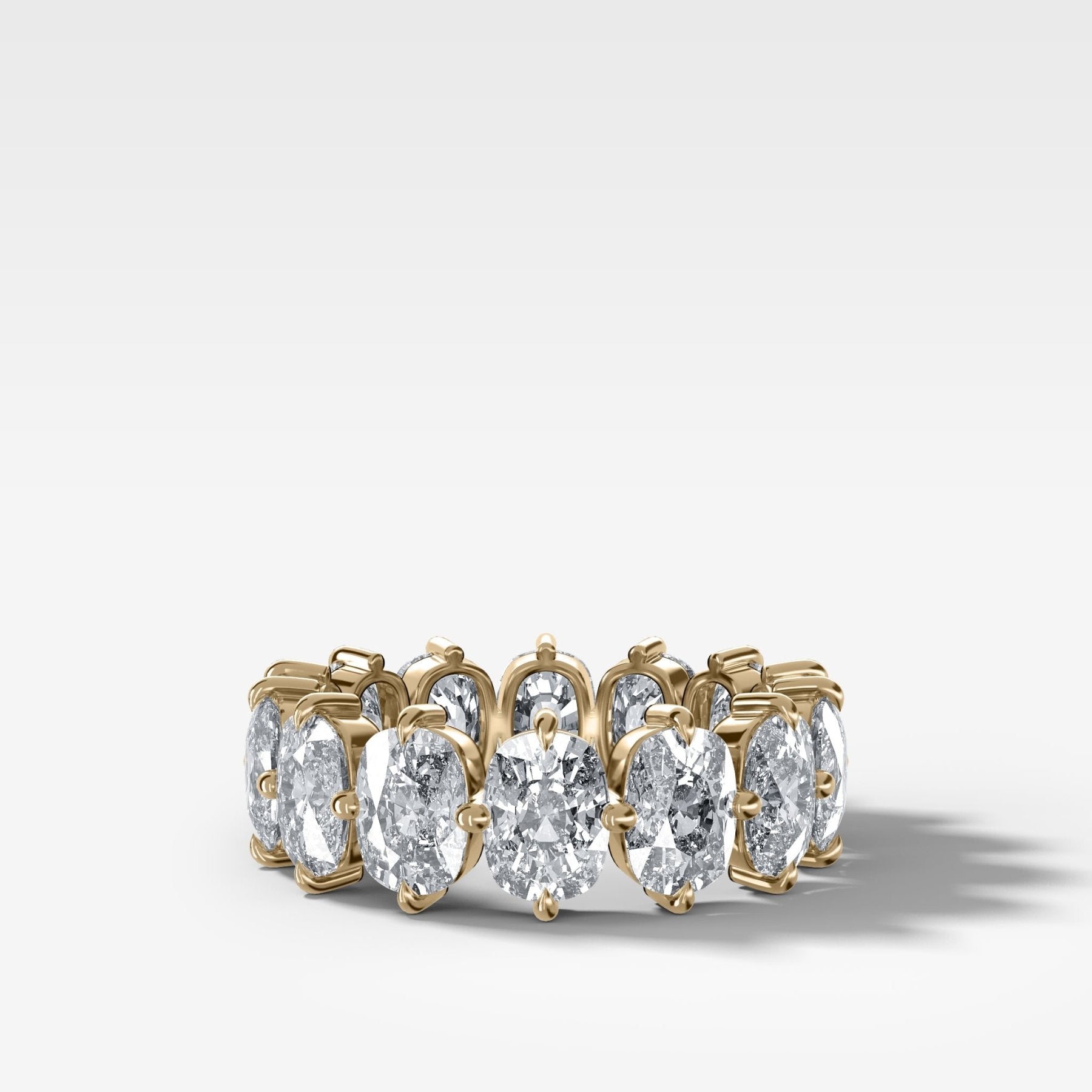 Compass-Set Eternity Band with Elongated Cushion Cut Diamonds - GOODSTONE