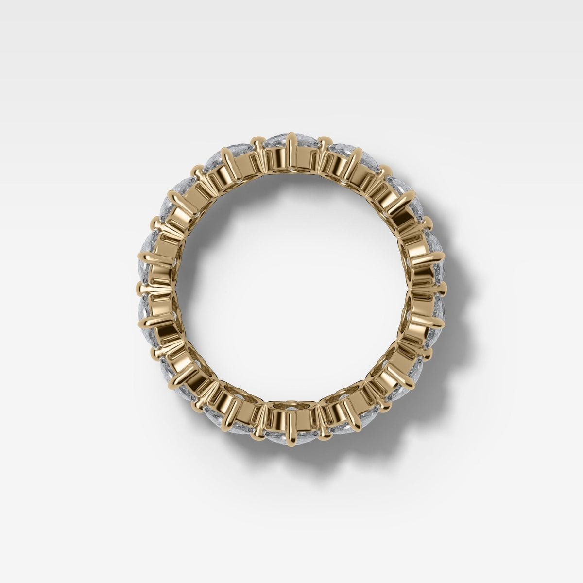 Compass-Set Eternity Band with Elongated Cushion Cut Diamonds - GOODSTONE