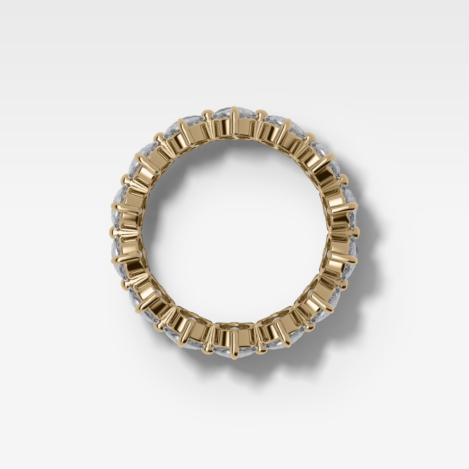 Compass-Set Eternity Band with Elongated Cushion Cut Diamonds - GOODSTONE