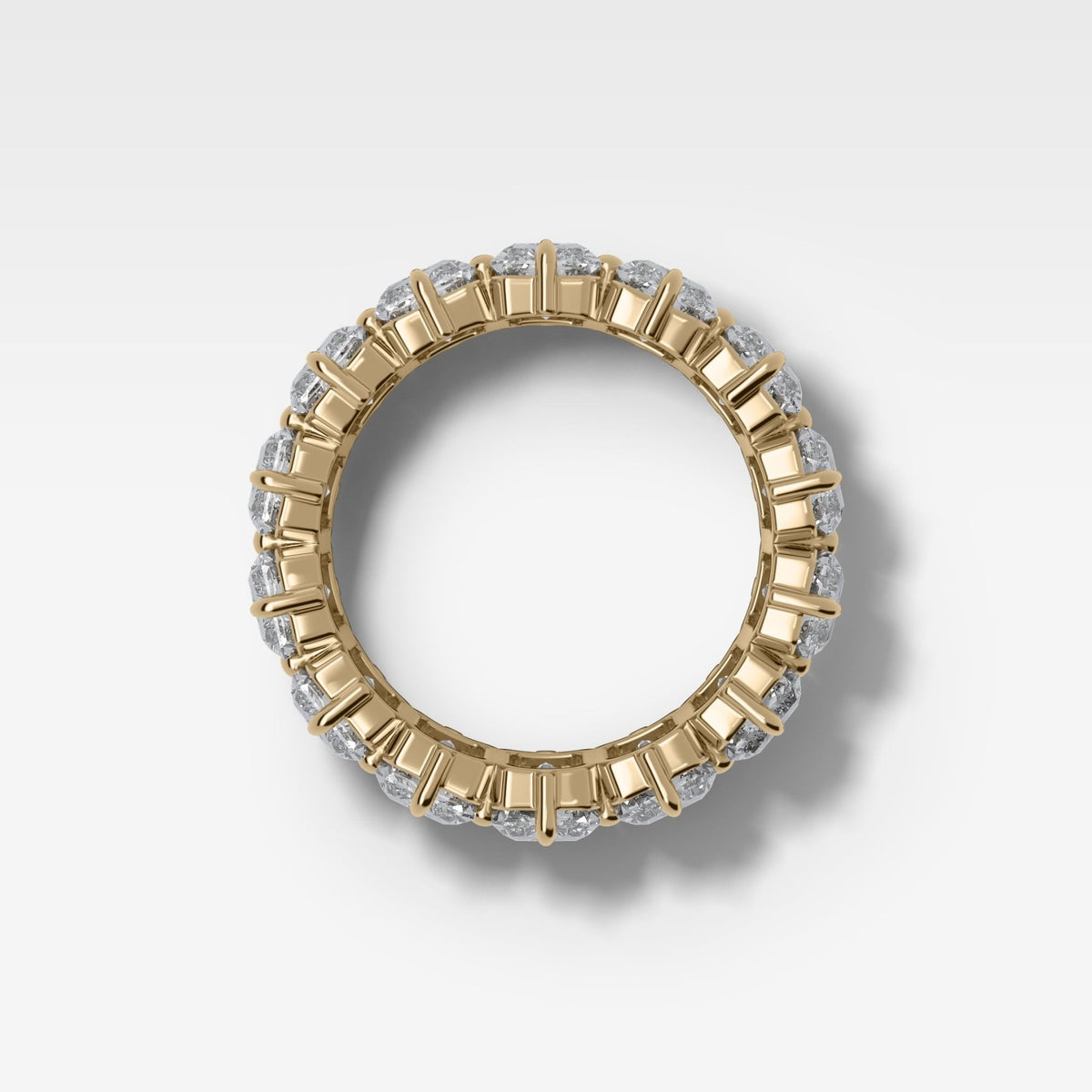 Compass-Set Eternity Band with Elongated Radiant Cut Diamonds - GOODSTONE
