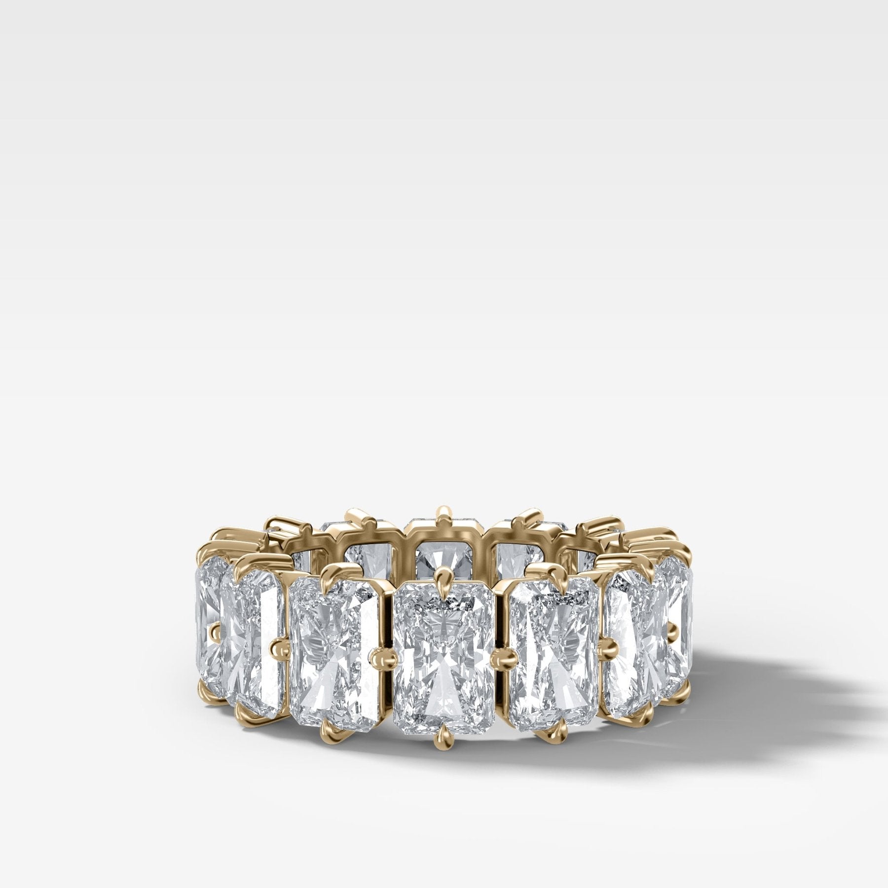 Compass-Set Eternity Band with Elongated Radiant Cut Diamonds - GOODSTONE
