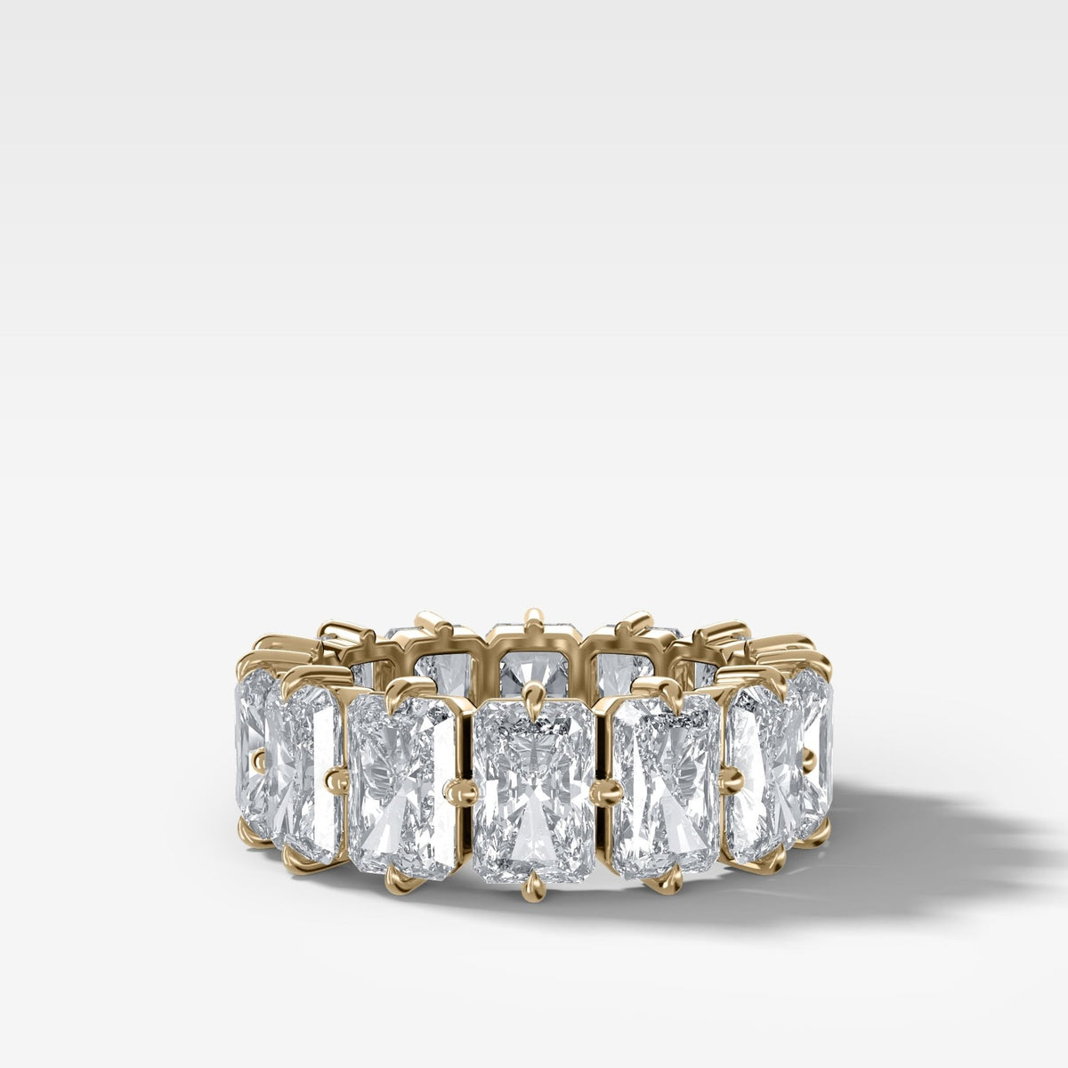 Compass-Set Eternity Band with Elongated Radiant Cut Diamonds - GOODSTONE