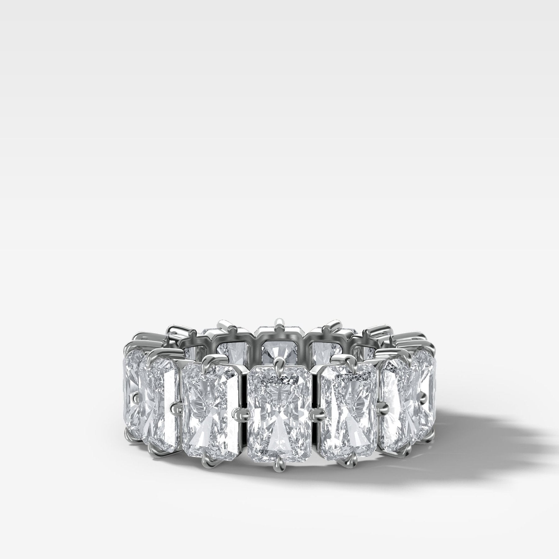 Compass-Set Eternity Band with Elongated Radiant Cut Diamonds - GOODSTONE