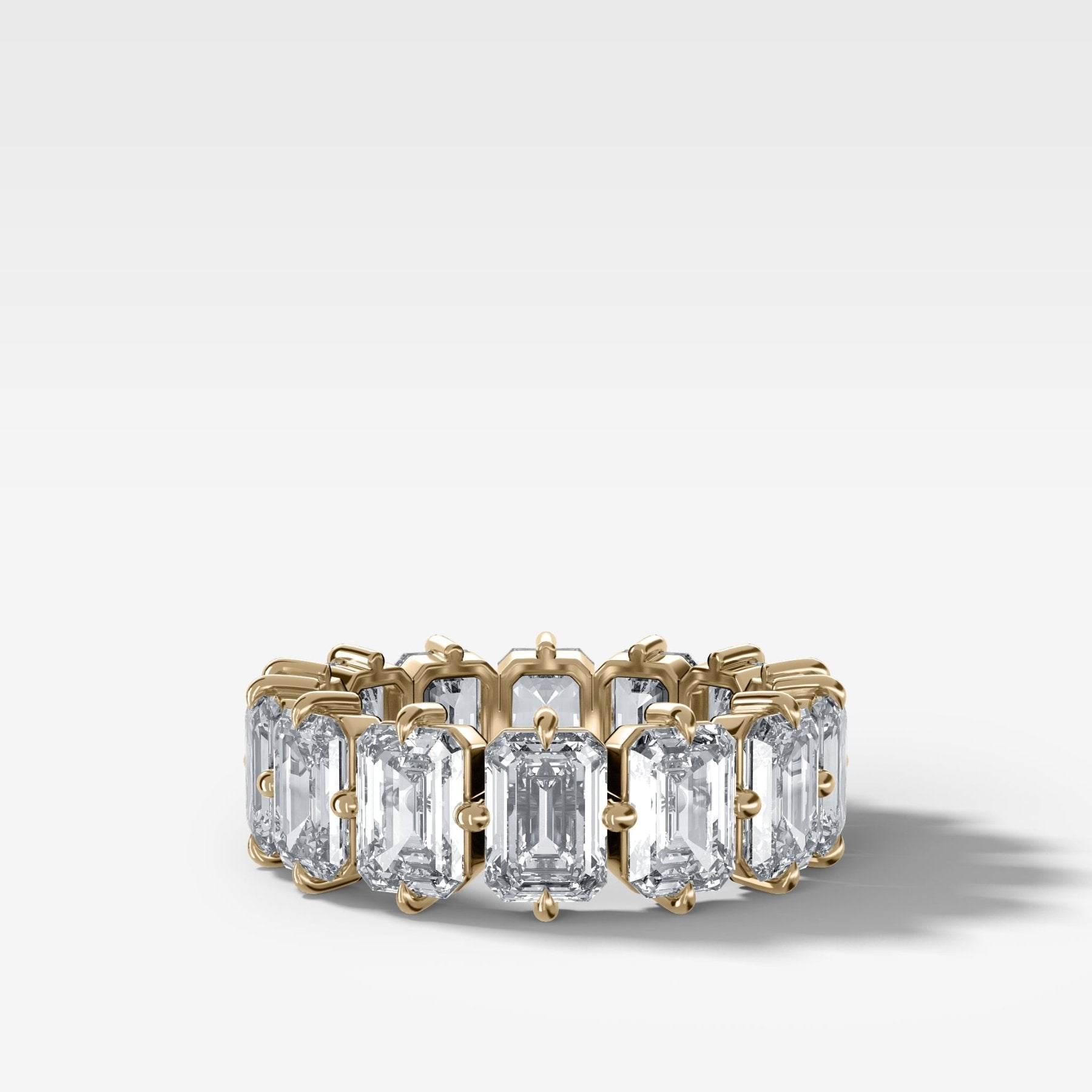 Compass-Set Eternity Band with Emerald Cut Diamonds - GOODSTONE