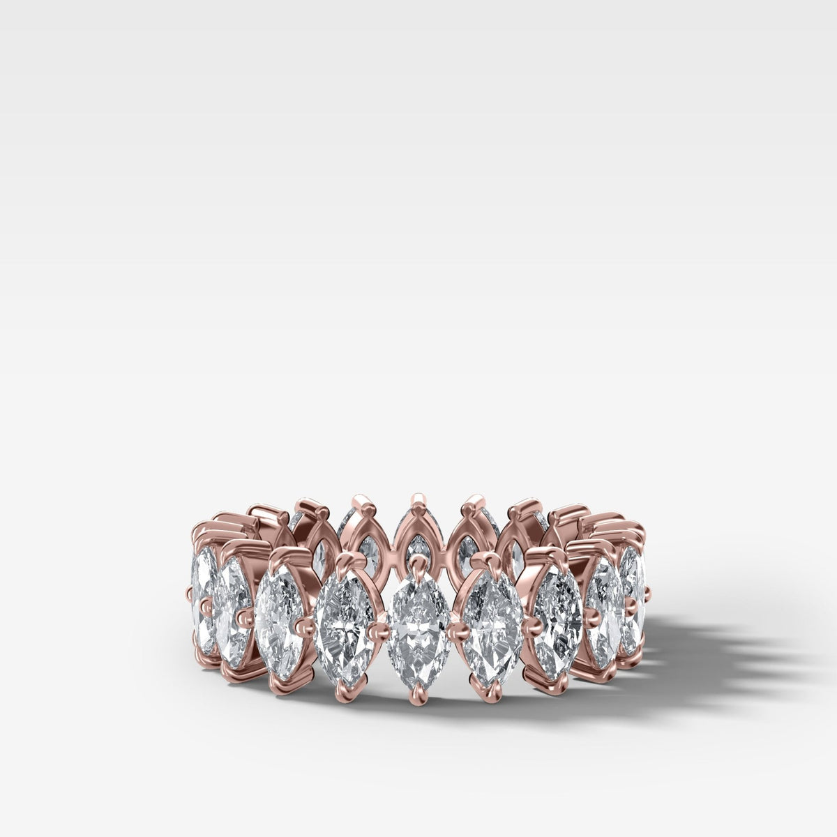 Compass-Set Eternity Band with Marquise Cut Diamonds - GOODSTONE