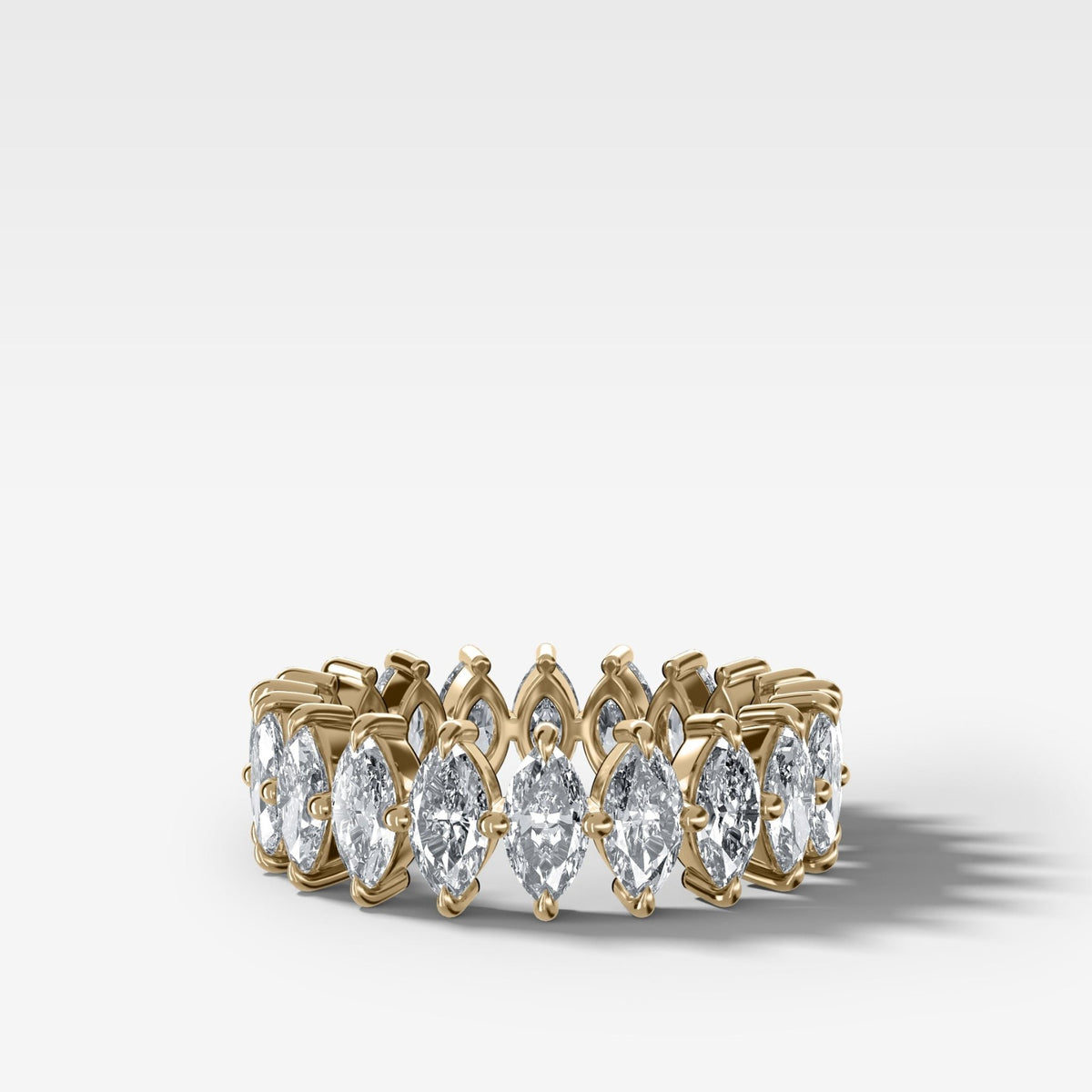 Compass-Set Eternity Band with Marquise Cut Diamonds - GOODSTONE