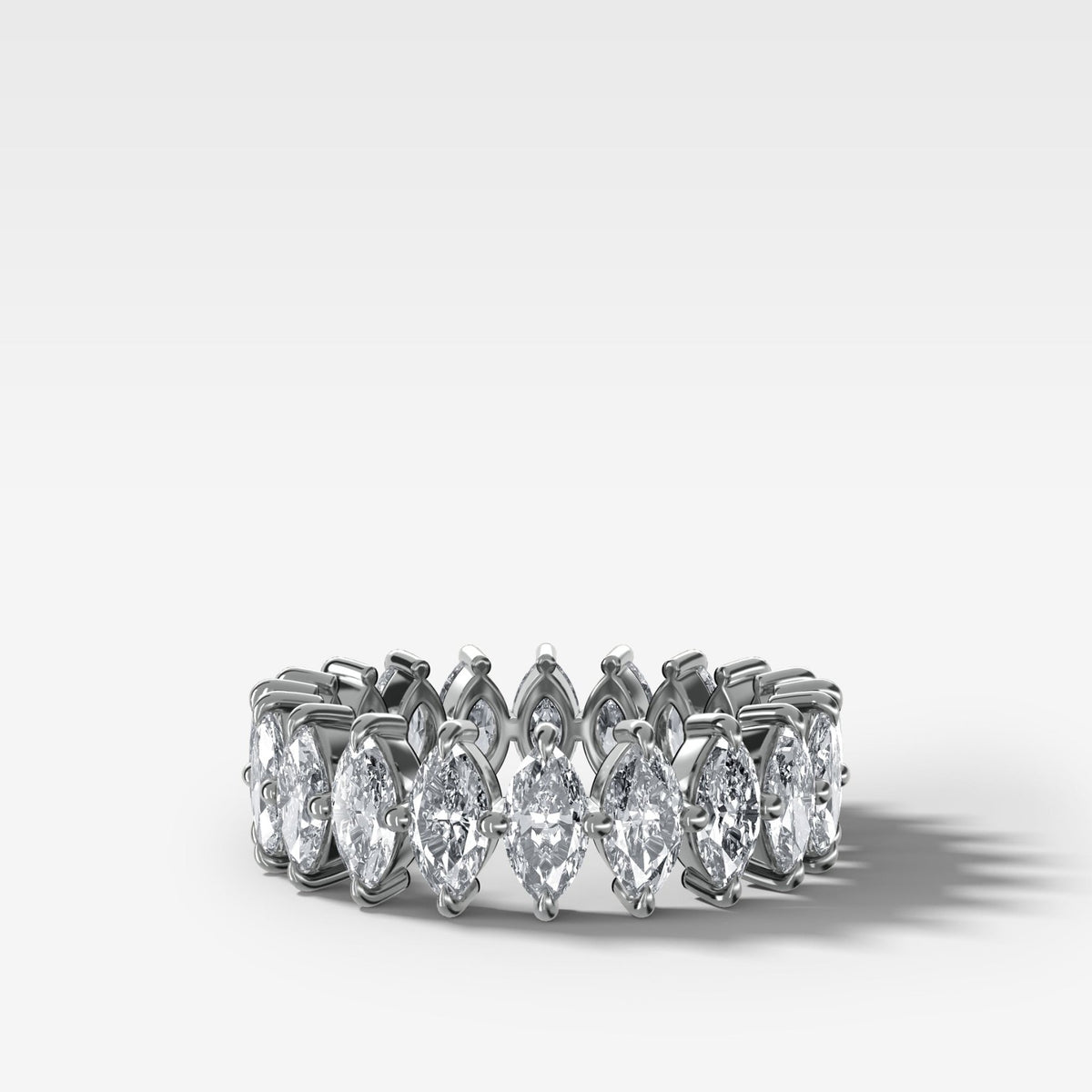 Compass-Set Eternity Band with Marquise Cut Diamonds - GOODSTONE