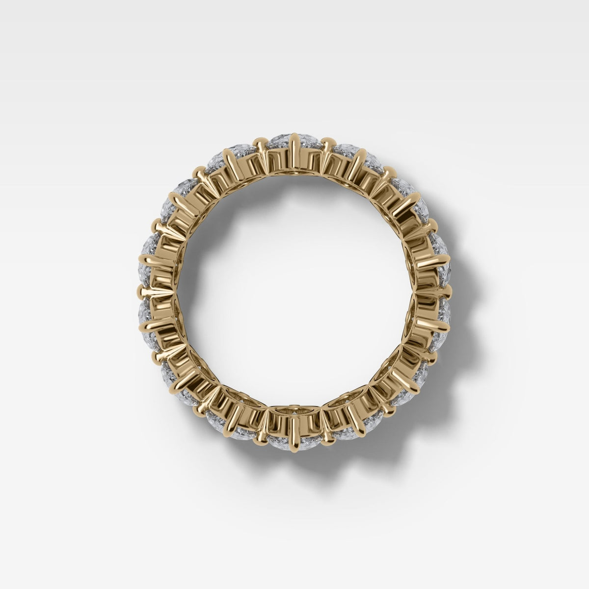 Compass-Set Eternity Band with Oval Cut Diamonds - GOODSTONE