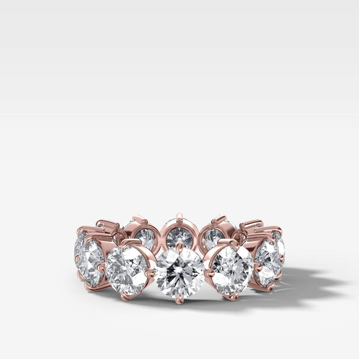 Compass-Set Eternity Band with Round Cut Diamonds - GOODSTONE