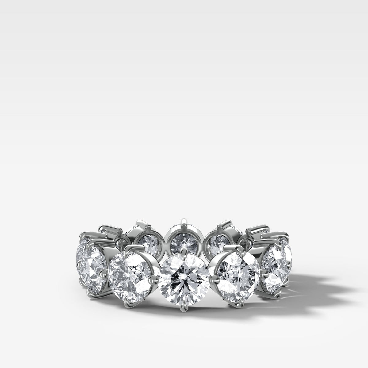 Compass-Set Eternity Band with Round Cut Diamonds - GOODSTONE