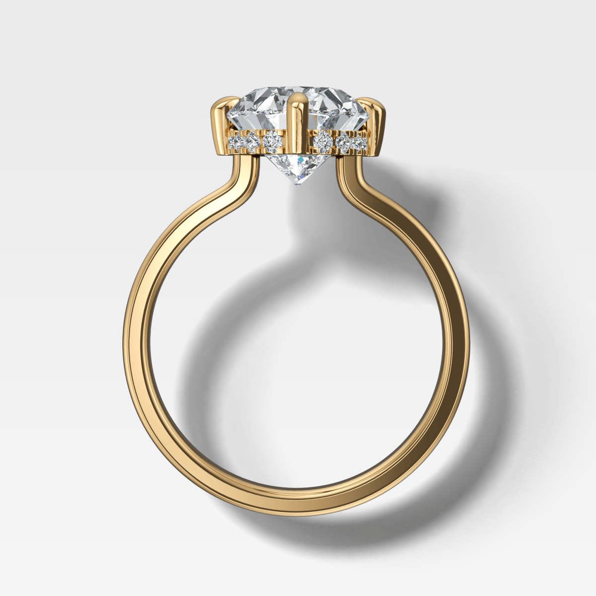 Compass Solitaire Engagement Ring with Oval Cut Diamond - GOODSTONE