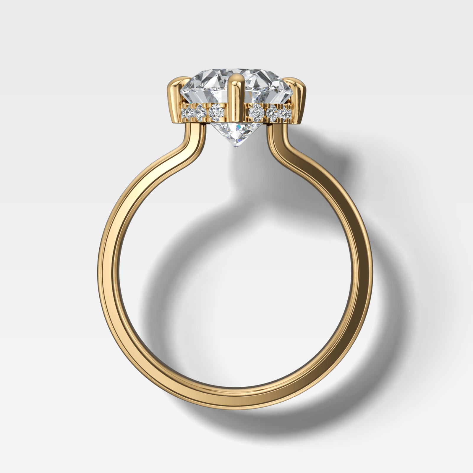 Compass Solitaire Engagement Ring with Oval Cut Diamond - GOODSTONE