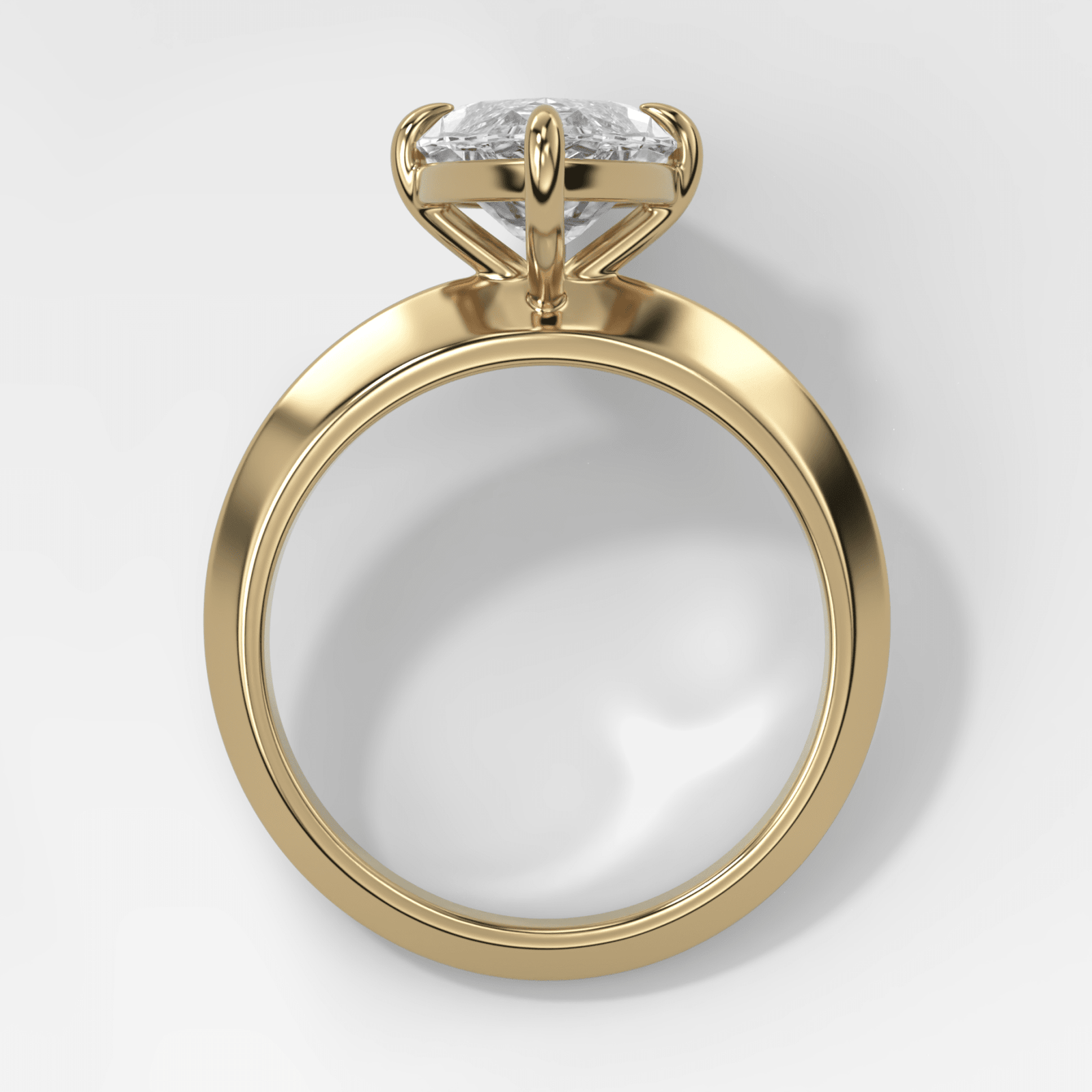 Compass Tapered Butter Knife Finest Solitaire Engagement Ring With a Marquise Cut Diamond - GOODSTONE