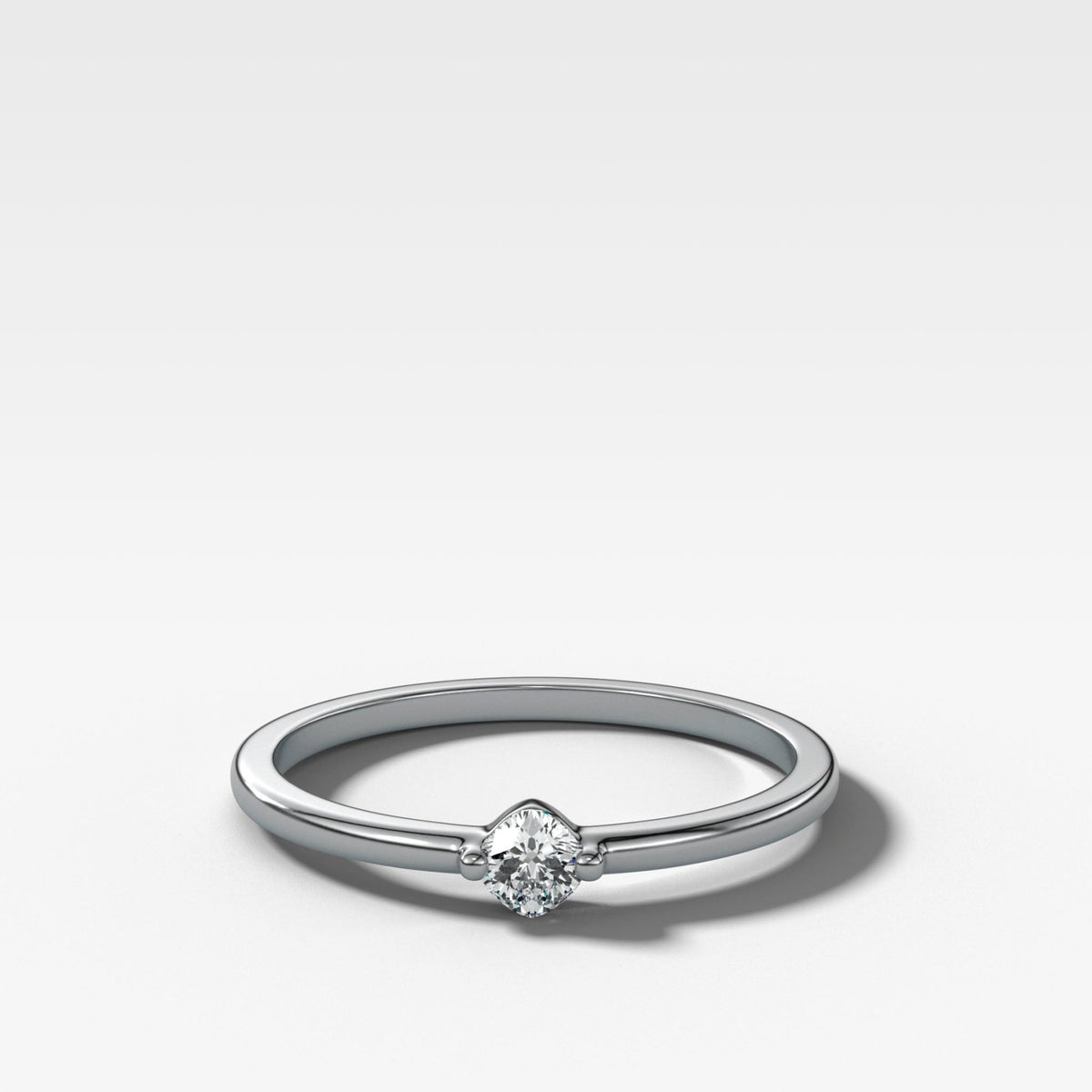 Compass Wedding Band with A Cushion Cut - GOODSTONE
