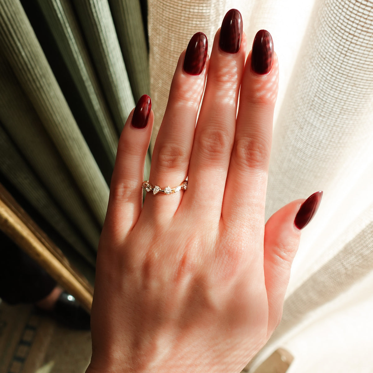 Mixed Shape Contoured Wedding Band