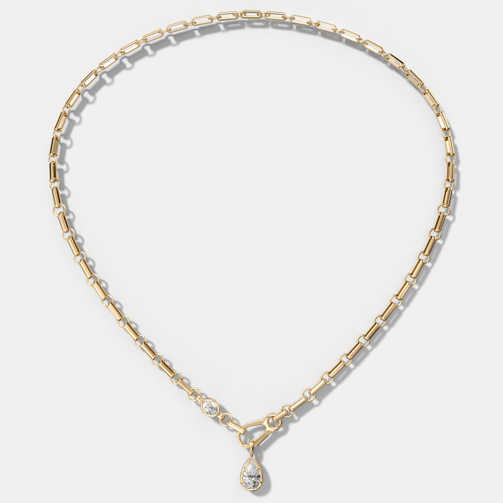 Diamond Drop Clip Necklace - GOODSTONE