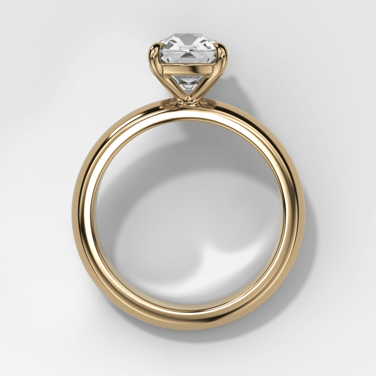 Domed Solitaire Engagement Ring with an Old Mine Cut Diamond - GOODSTONE
