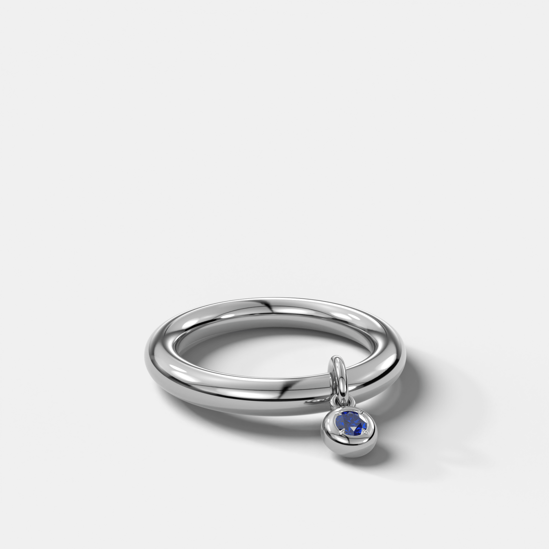 Donut Band with Gemstone Charm - GOODSTONE