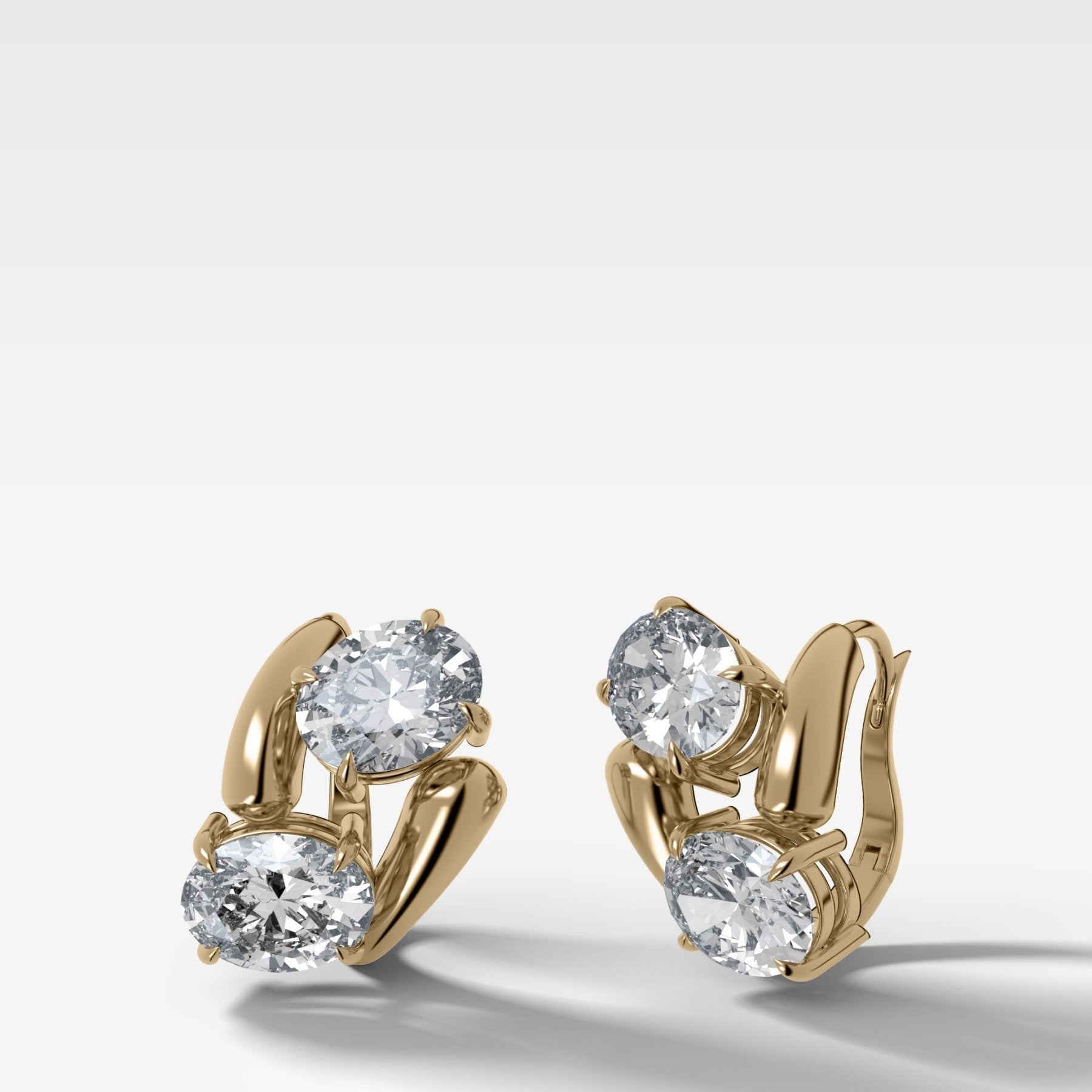 Double Wrap Oval Dangle Earrings - GOODSTONE