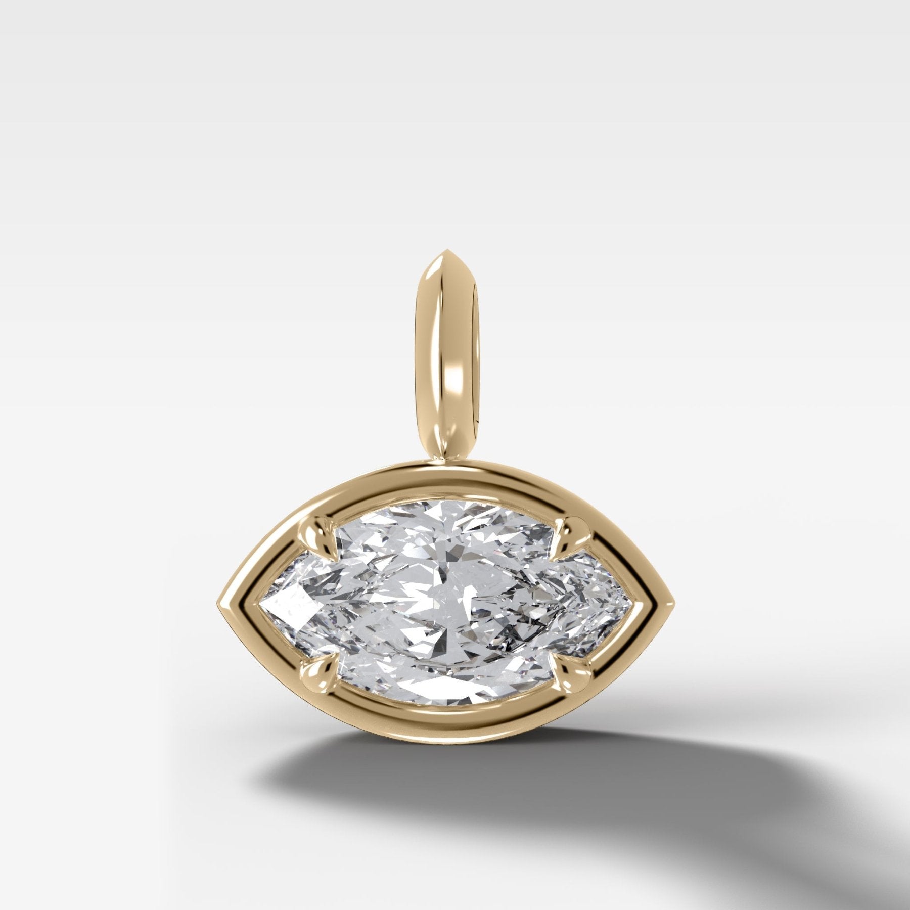 East West Club Attachable Pendant with 6.27ct Lab Grown Marquise Cut Diamond - GOODSTONE