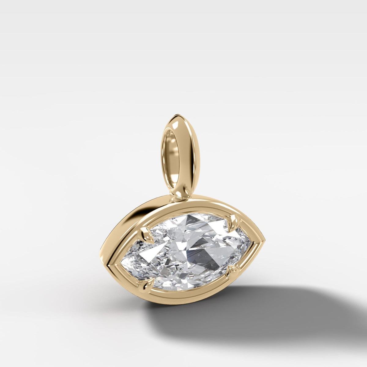 East West Club Attachable Pendant with 6.27ct Lab Grown Marquise Cut Diamond - GOODSTONE