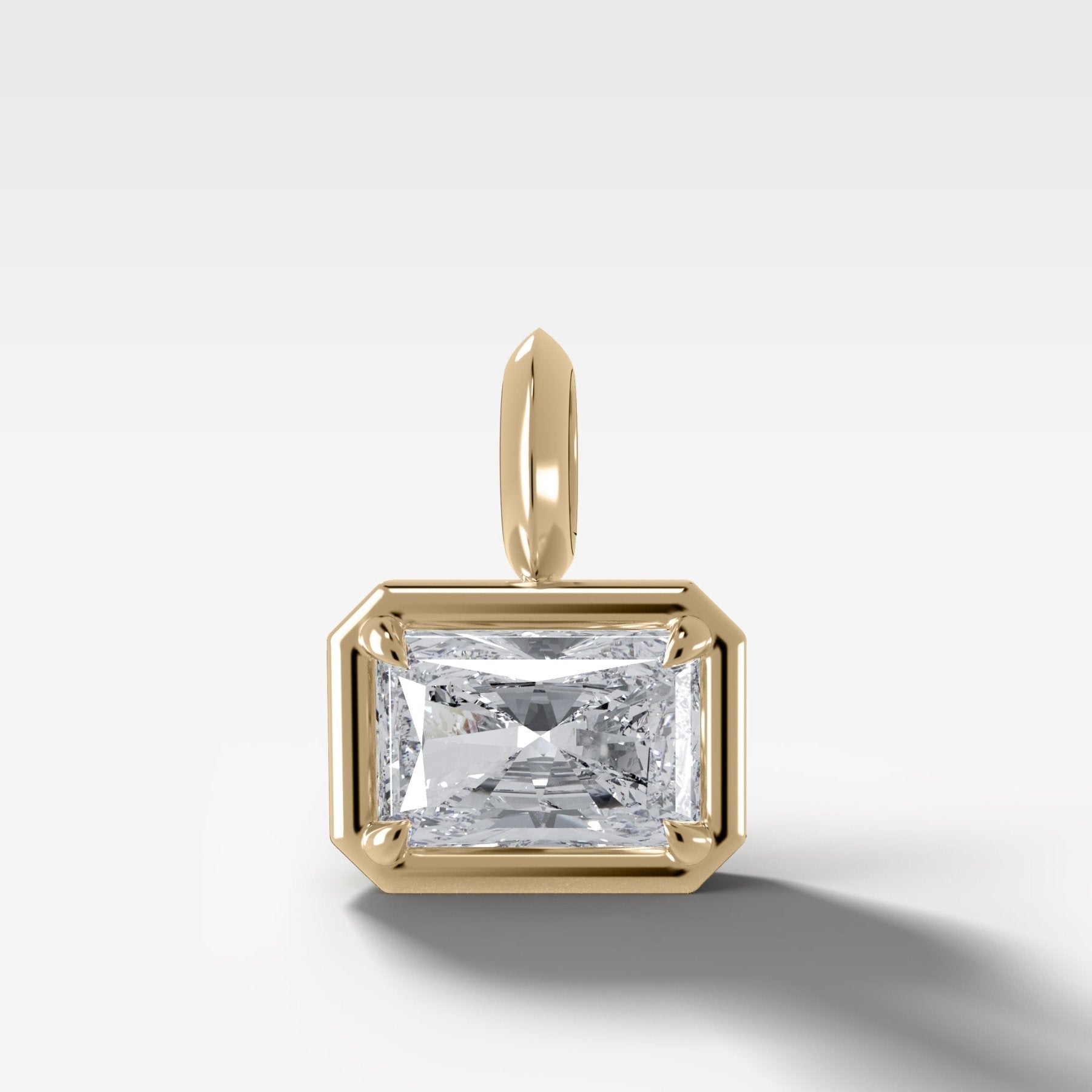 East West Club Elongated Radiant Attachable Diamond Pendant - GOODSTONE