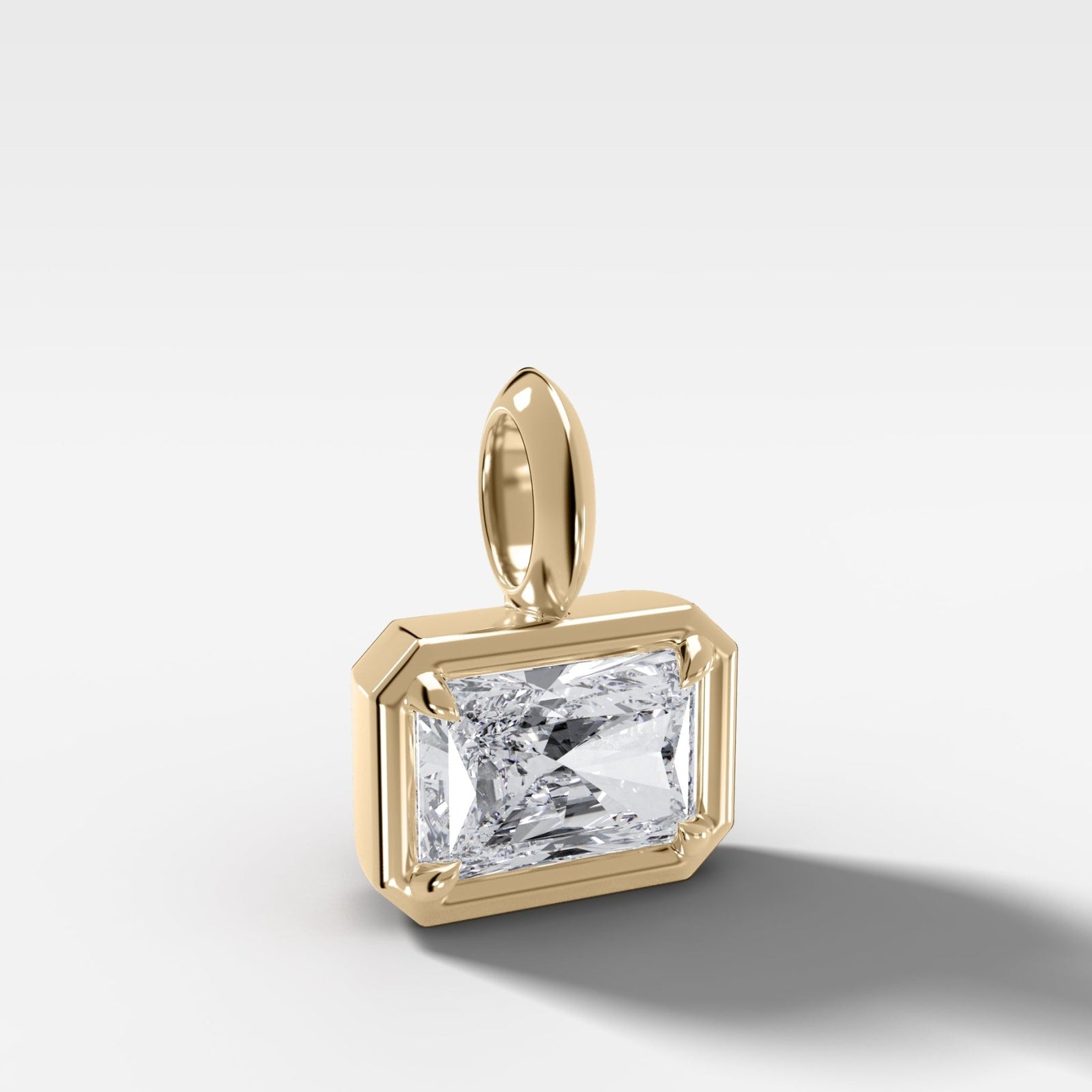 East West Club Elongated Radiant Attachable Diamond Pendant - GOODSTONE