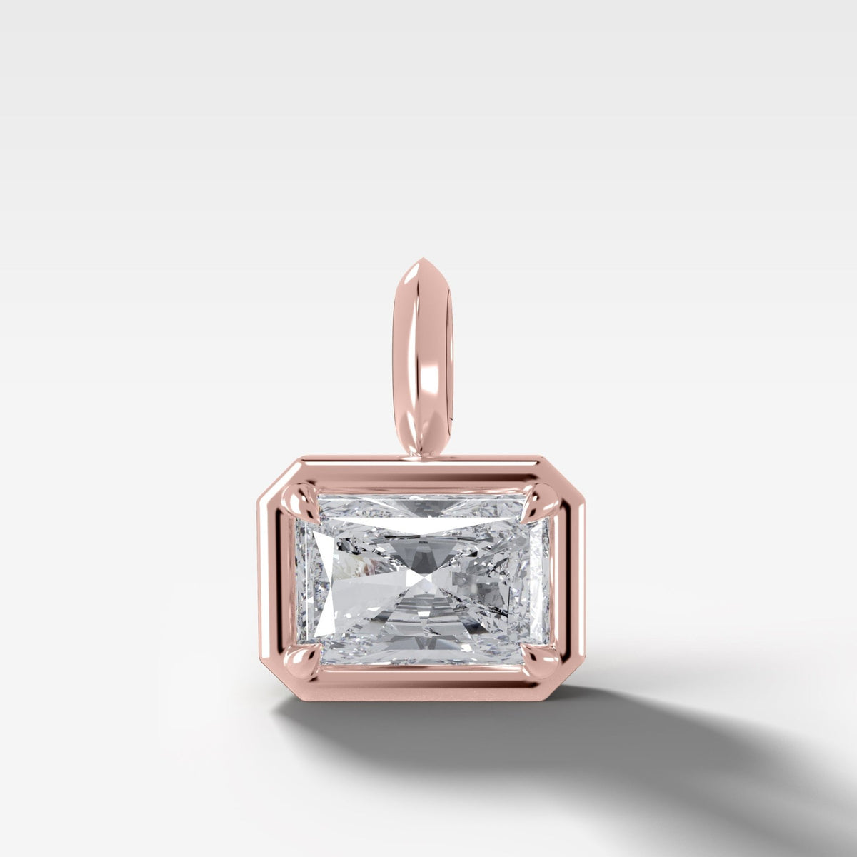 East West Club Elongated Radiant Attachable Diamond Pendant - GOODSTONE