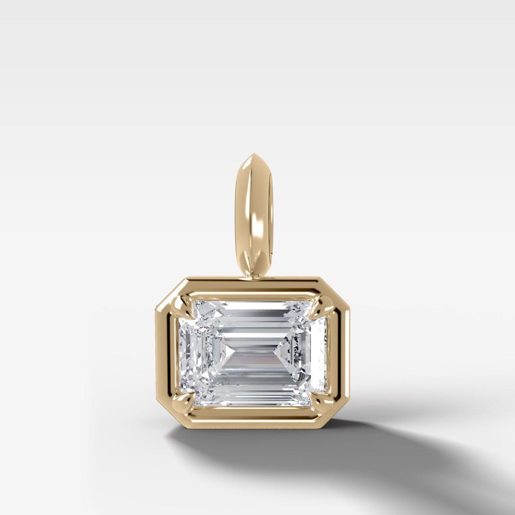 East West Club Emerald Attachable Diamond Pendant - GOODSTONE