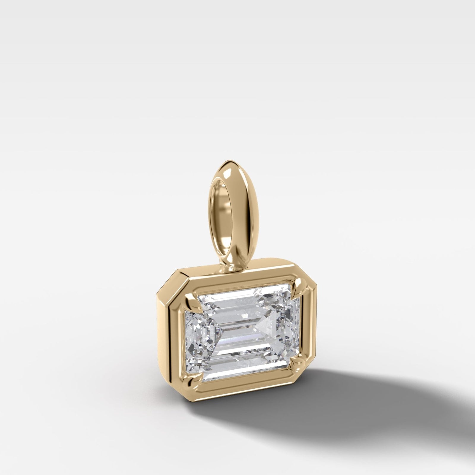 East West Club Emerald Attachable Diamond Pendant - GOODSTONE