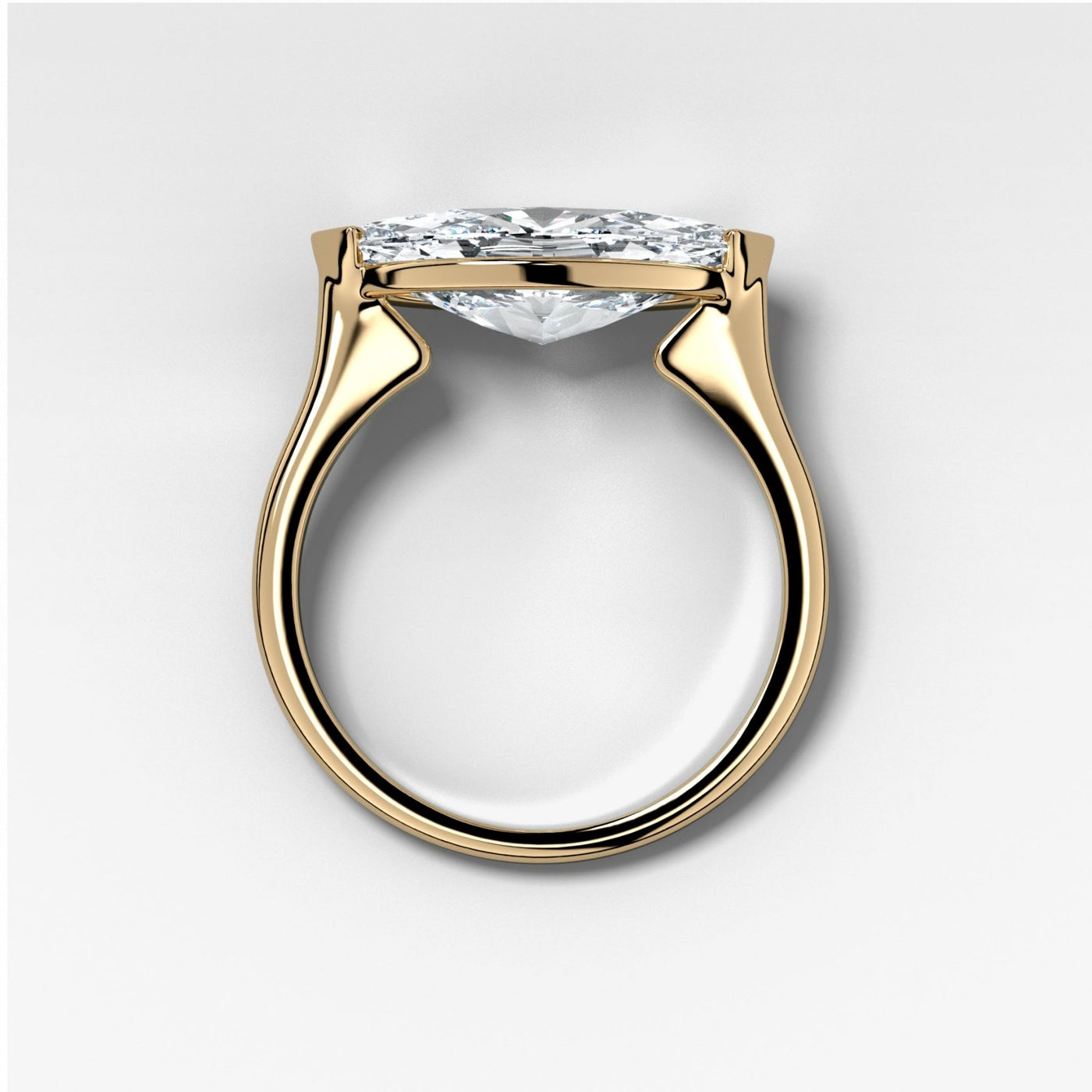 Shop Half Bezel Solitaire Engagement Rings | GoodStone