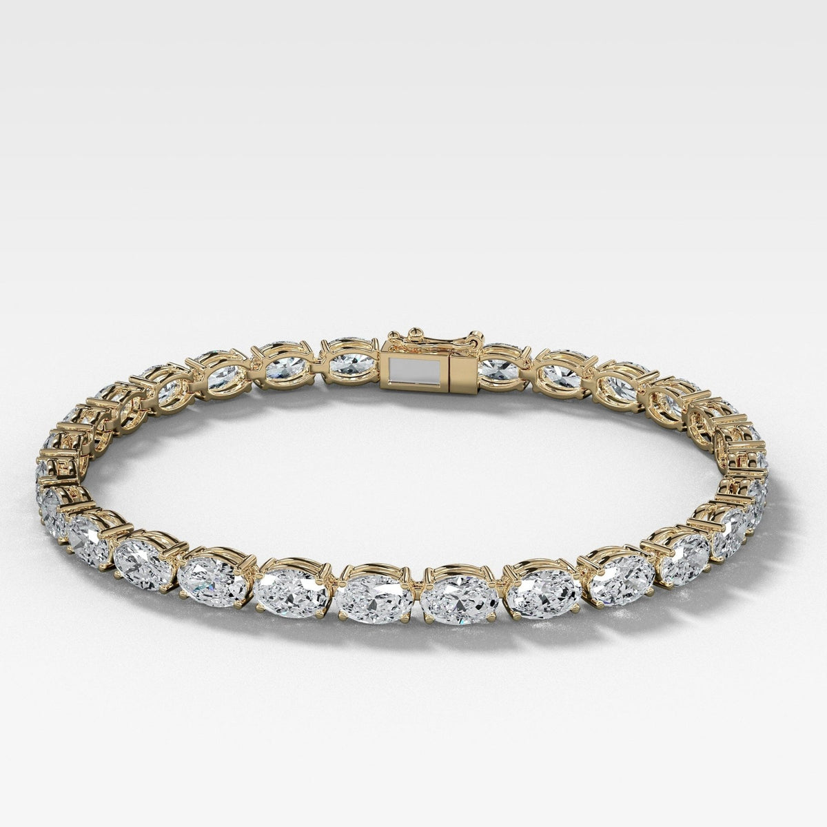 East West Oval Cut Tennis Bracelet (10.30 carat) - GOODSTONE