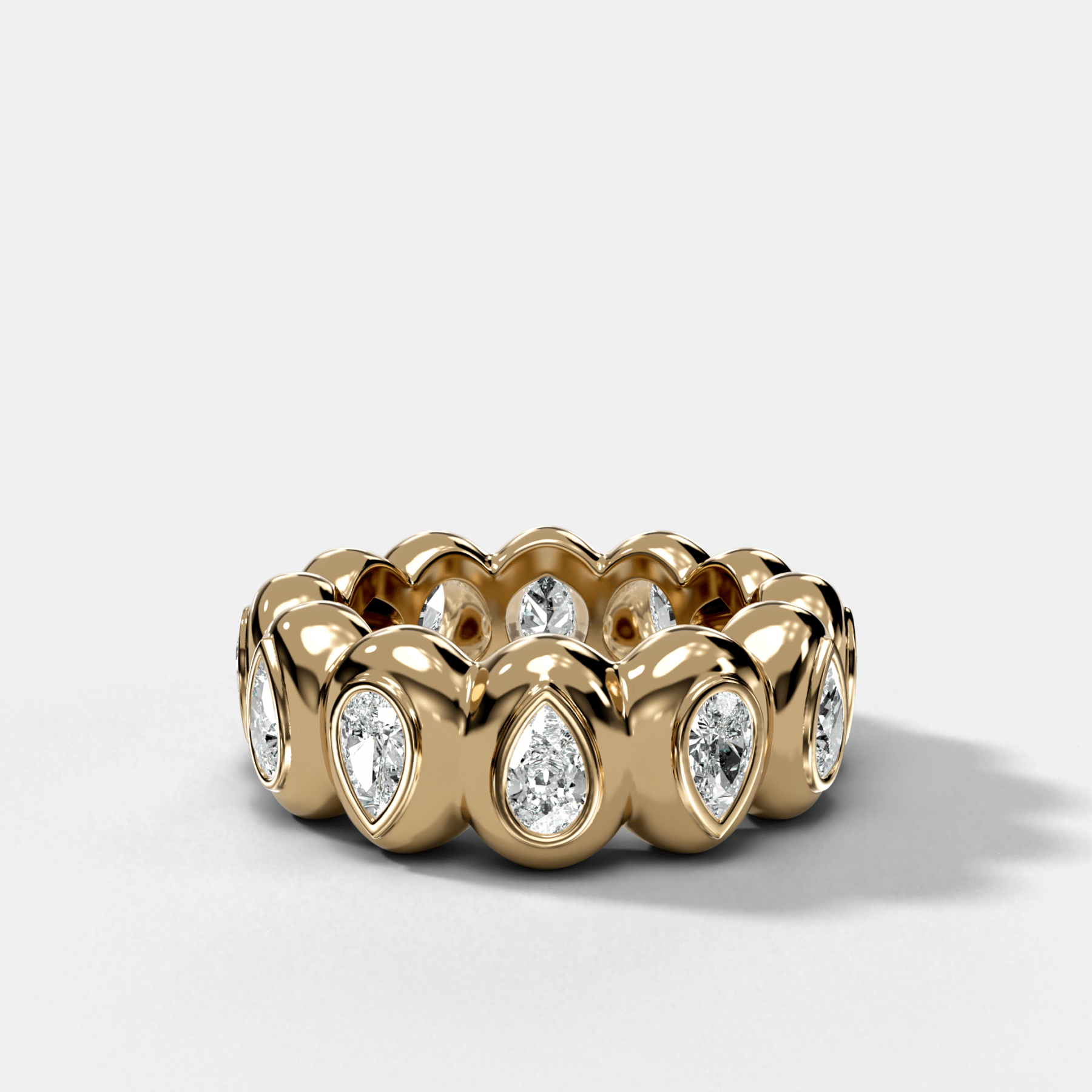 Egg Alternating Pear Eternity Band - GOODSTONE