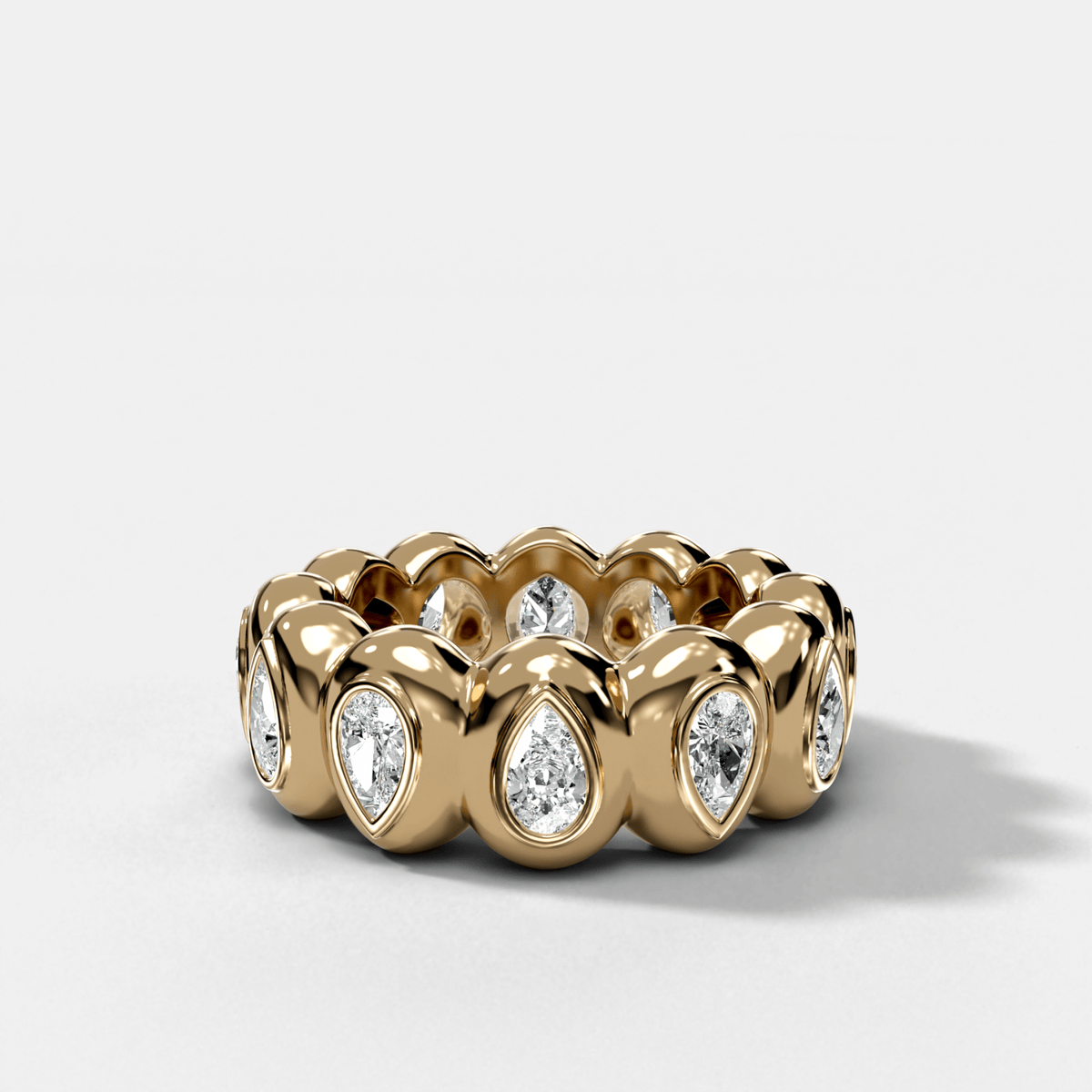 Egg Alternating Pear Eternity Band - GOODSTONE