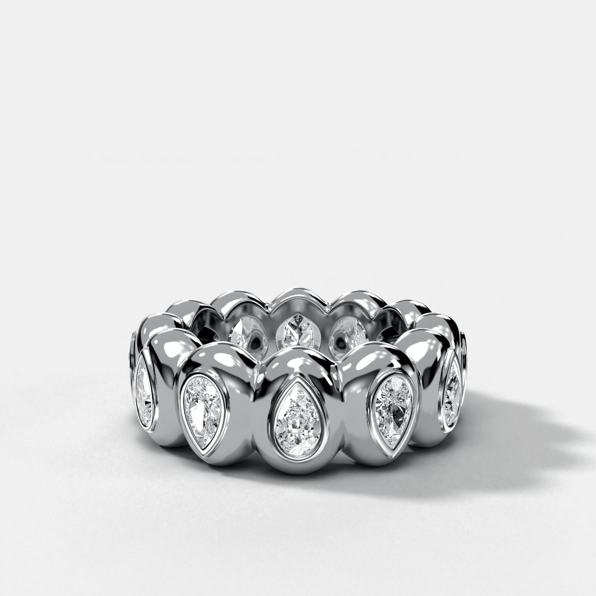 Egg Alternating Pear Eternity Band - GOODSTONE