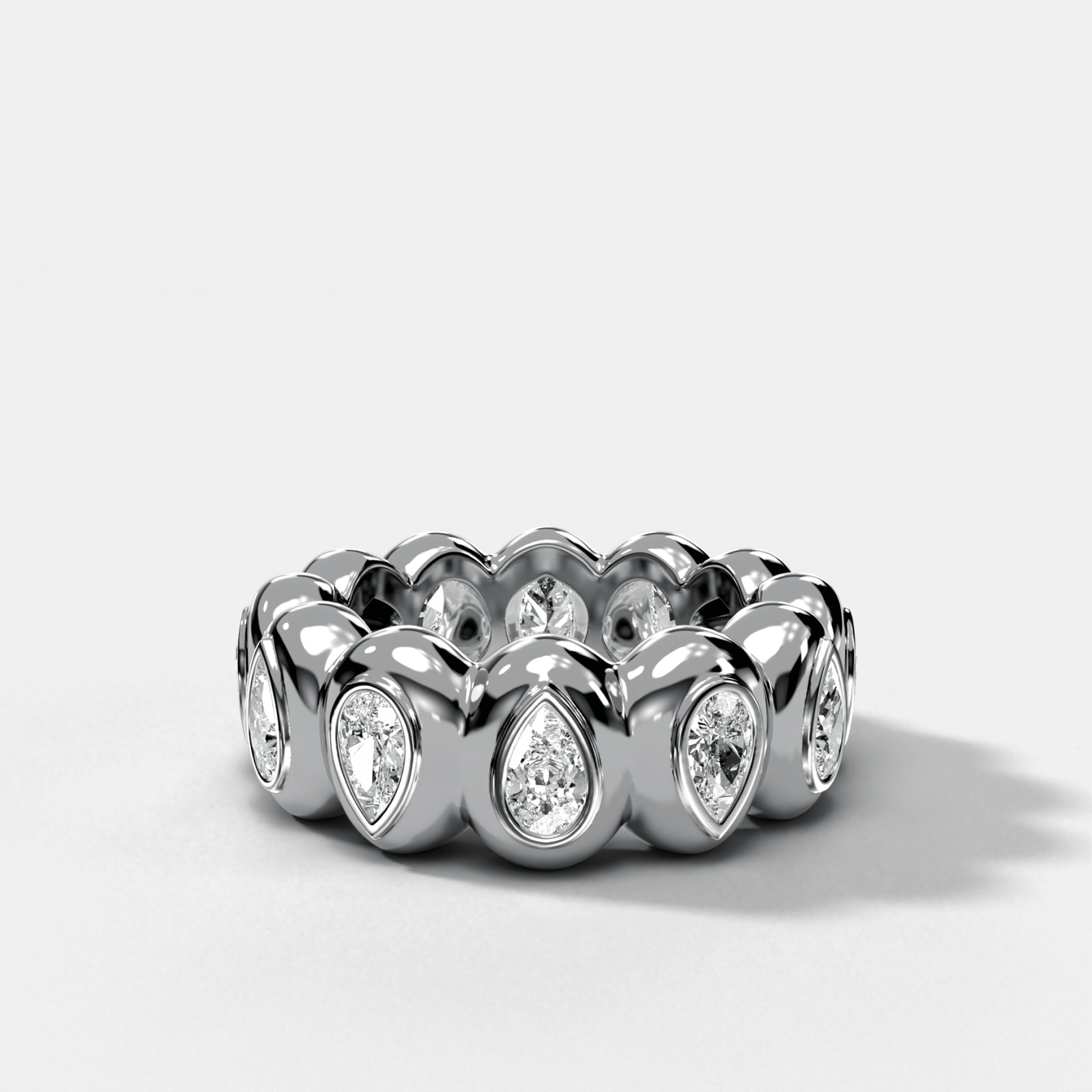 Egg Alternating Pear Eternity Band - GOODSTONE