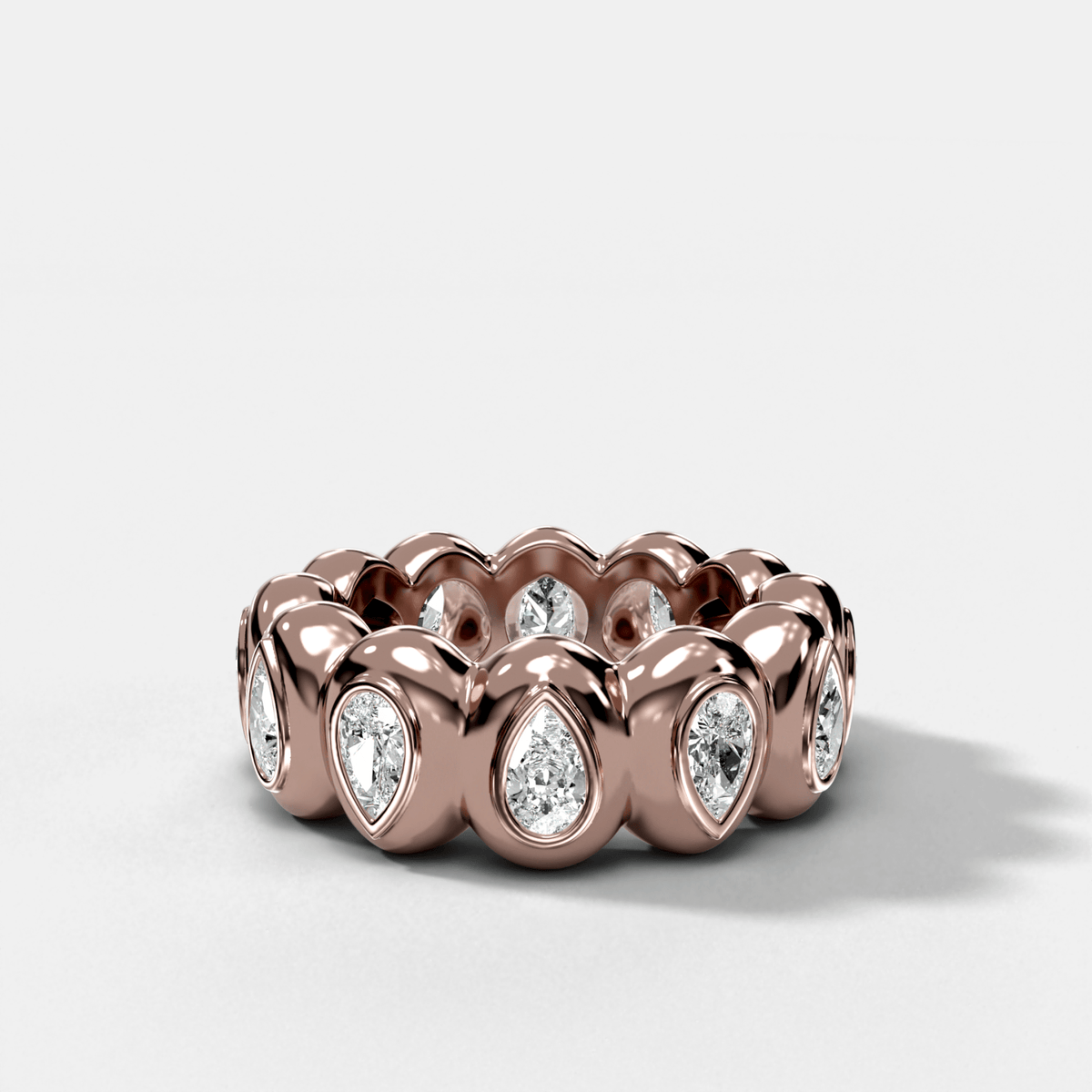 Egg Alternating Pear Eternity Band - GOODSTONE