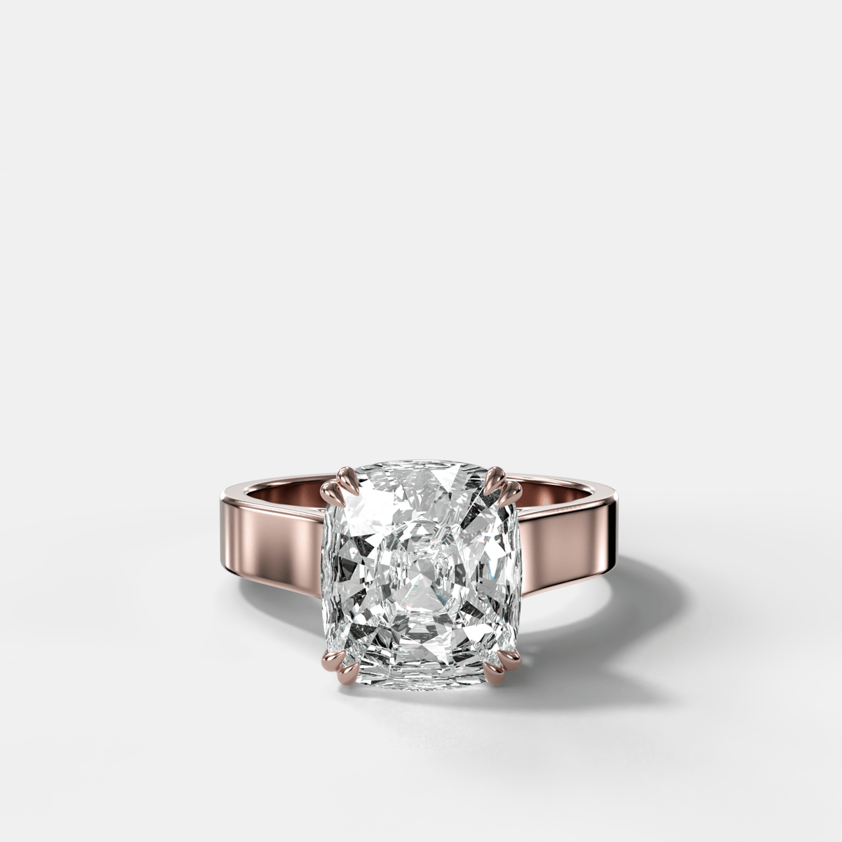 Finest Cathedral Engagement Ring with Cushion Cut Diamond - GOODSTONE