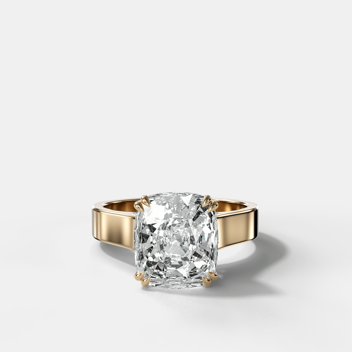 Finest Cathedral Engagement Ring with Cushion Cut Diamond - GOODSTONE