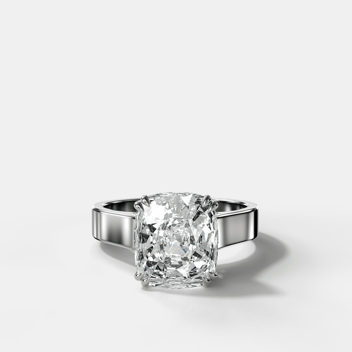Finest Cathedral Engagement Ring with Cushion Cut Diamond - GOODSTONE