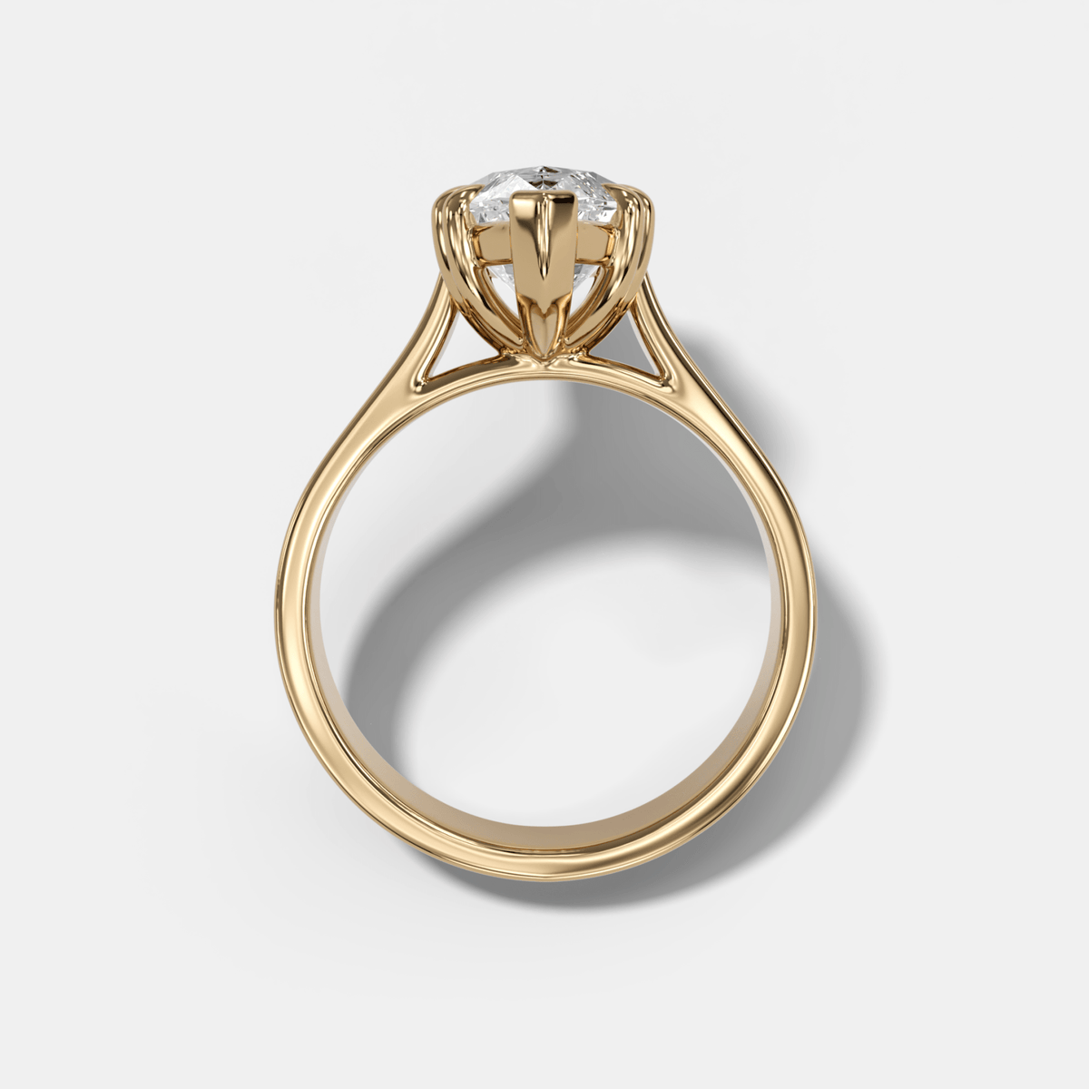 Finest Cathedral Engagement Ring with Marquise Cut Diamond - GOODSTONE