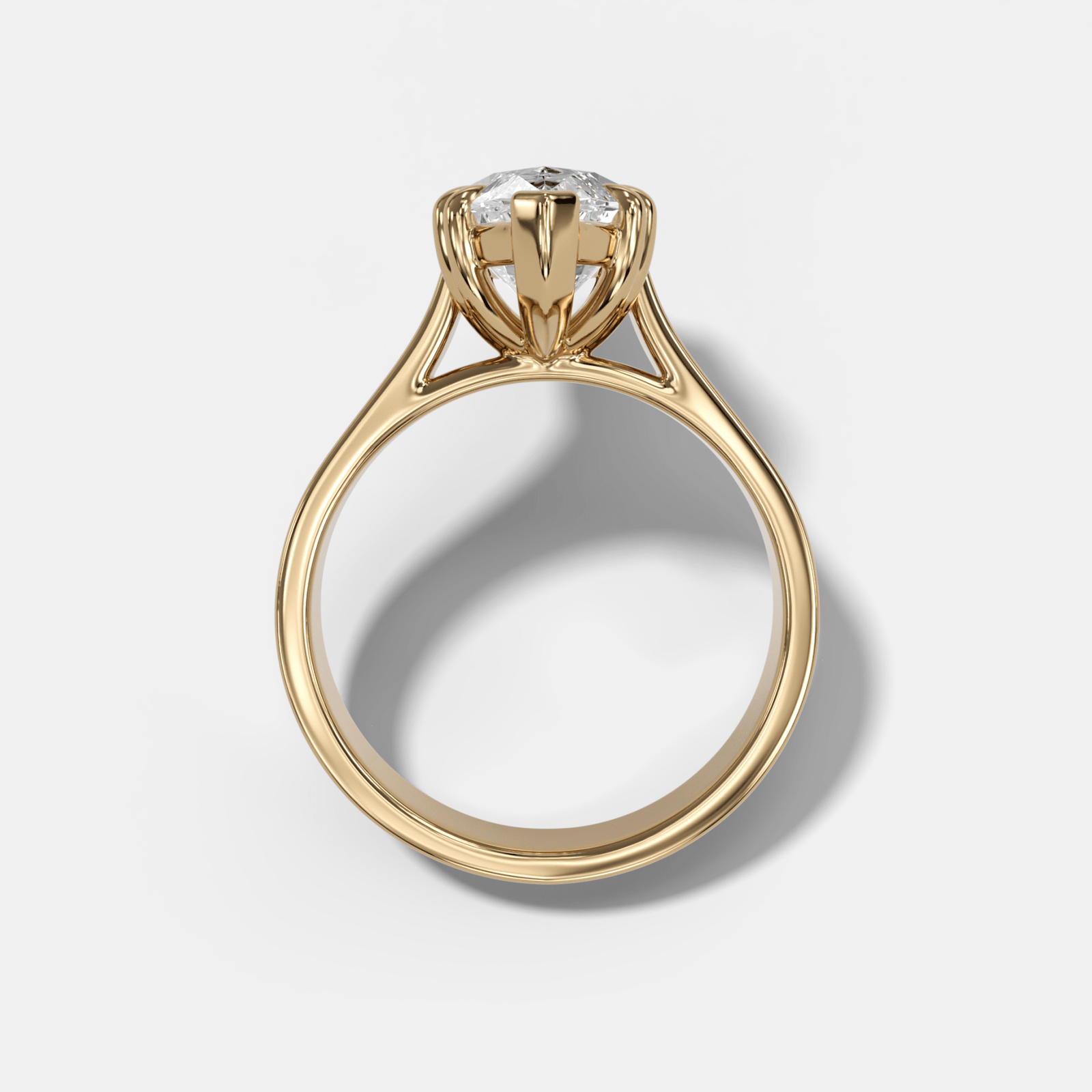 Finest Cathedral Engagement Ring with Marquise Cut Diamond - GOODSTONE