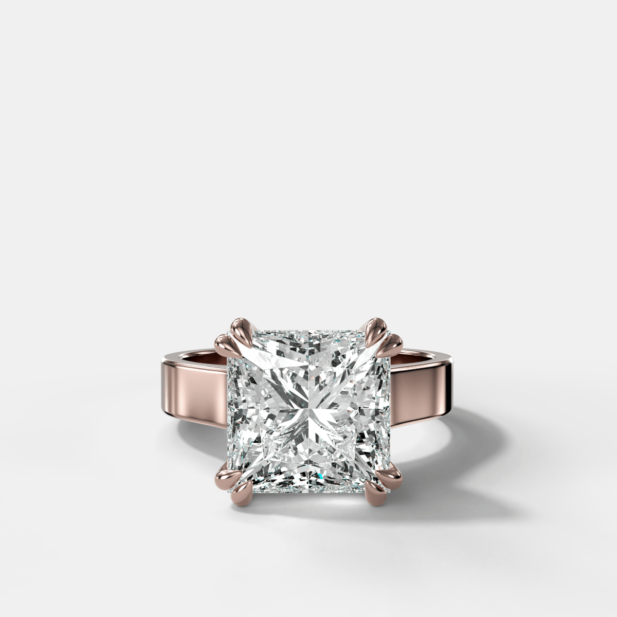 Finest Cathedral Engagement Ring with Princess Cut Diamond - GOODSTONE
