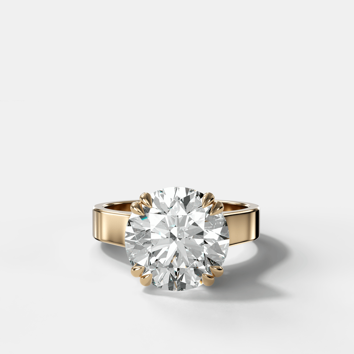 Finest Cathedral Engagement Ring with Round Cut Diamond - GOODSTONE