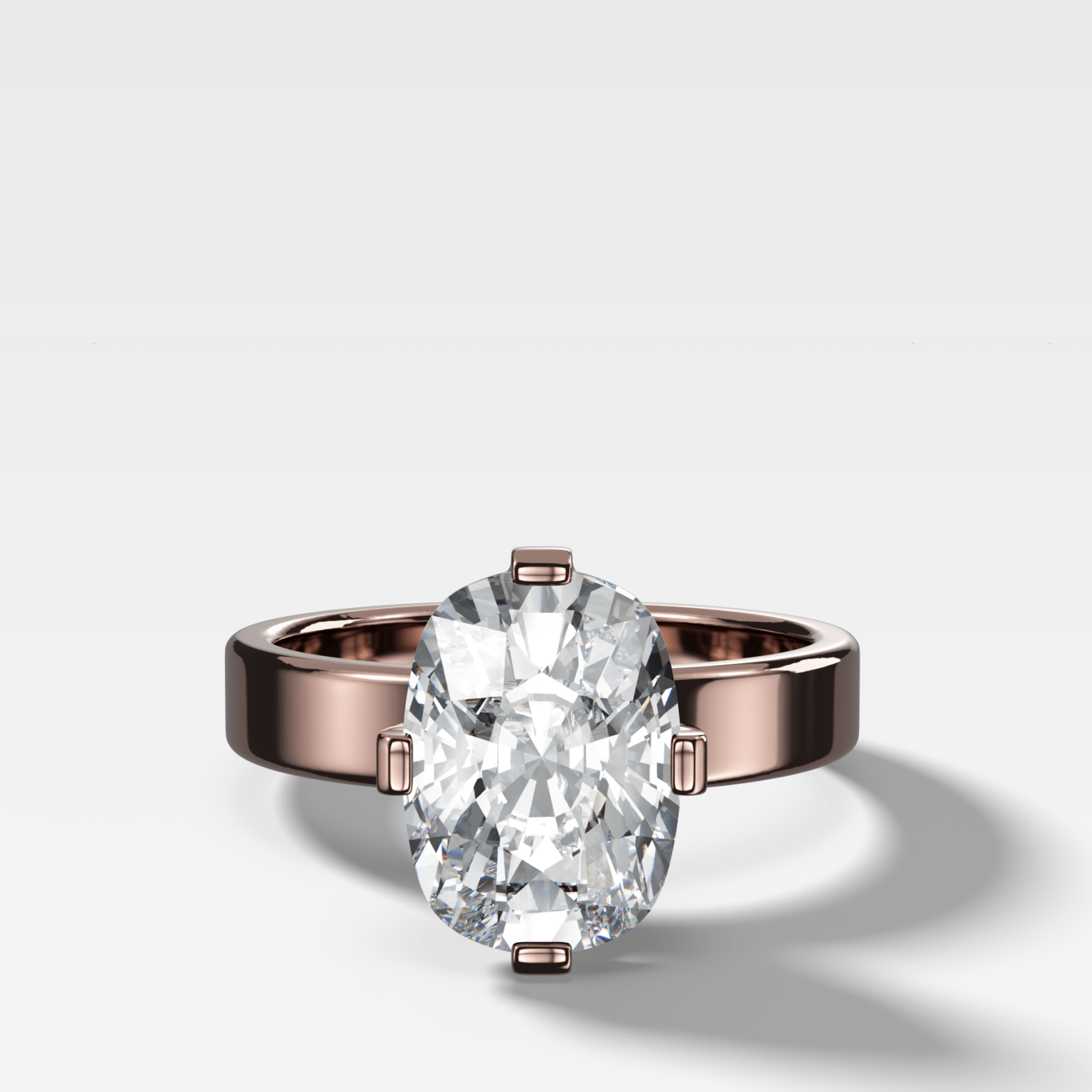 Finest Compass Solitaire Engagement Ring with Elongated Cushion Cut Diamond - GOODSTONE