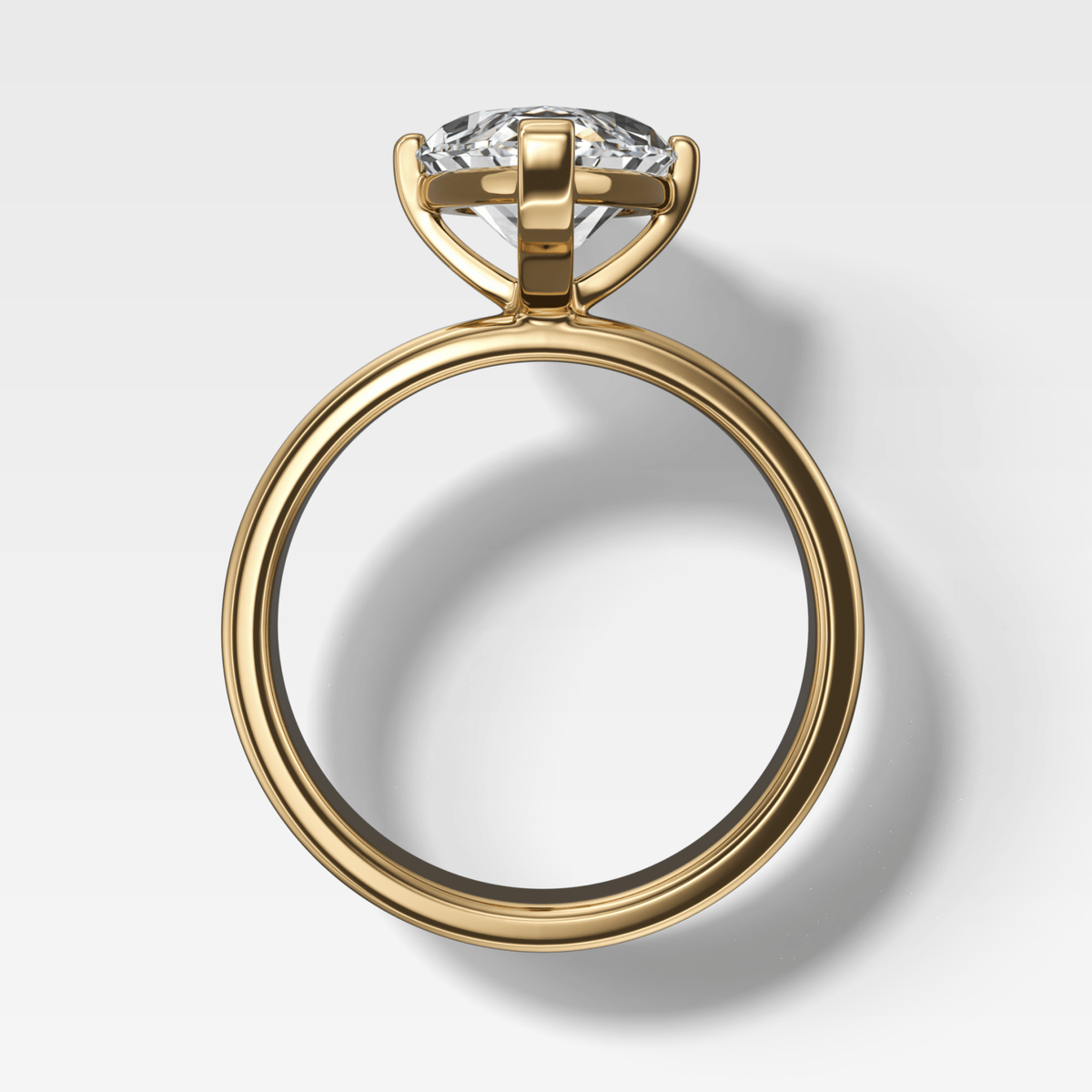 Finest Compass Solitaire Engagement Ring with Marquise Cut Diamond - GOODSTONE