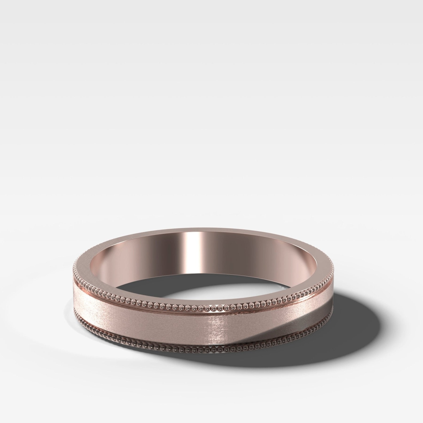 Finest Milgrain Matte Wedding Band 4mm - GOODSTONE