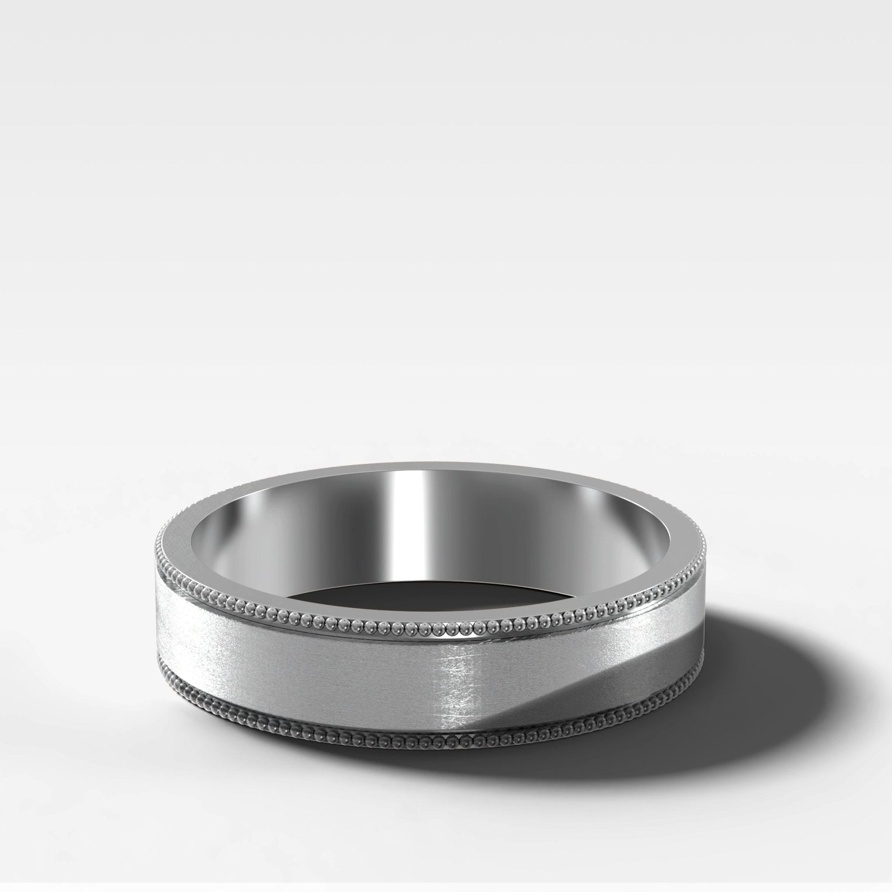 Finest Milgrain Matte Wedding Band 5mm - GOODSTONE